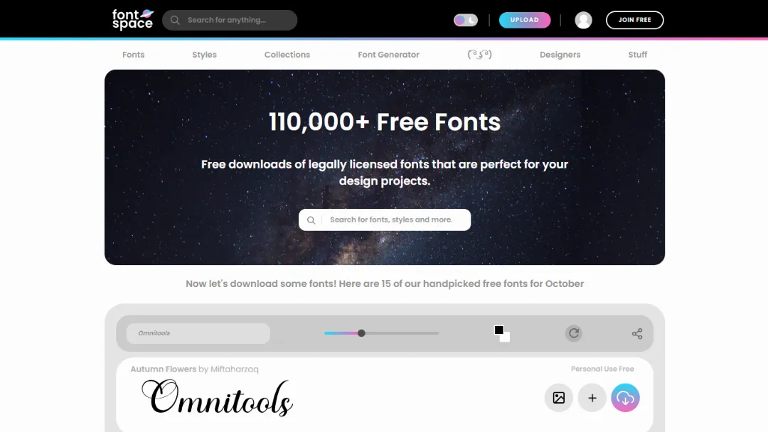 FontSpace Website Screenshot