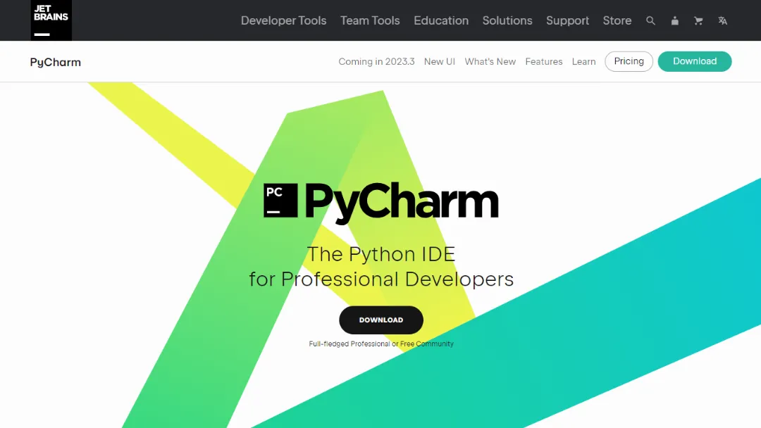 PyCharm Website Screenshot