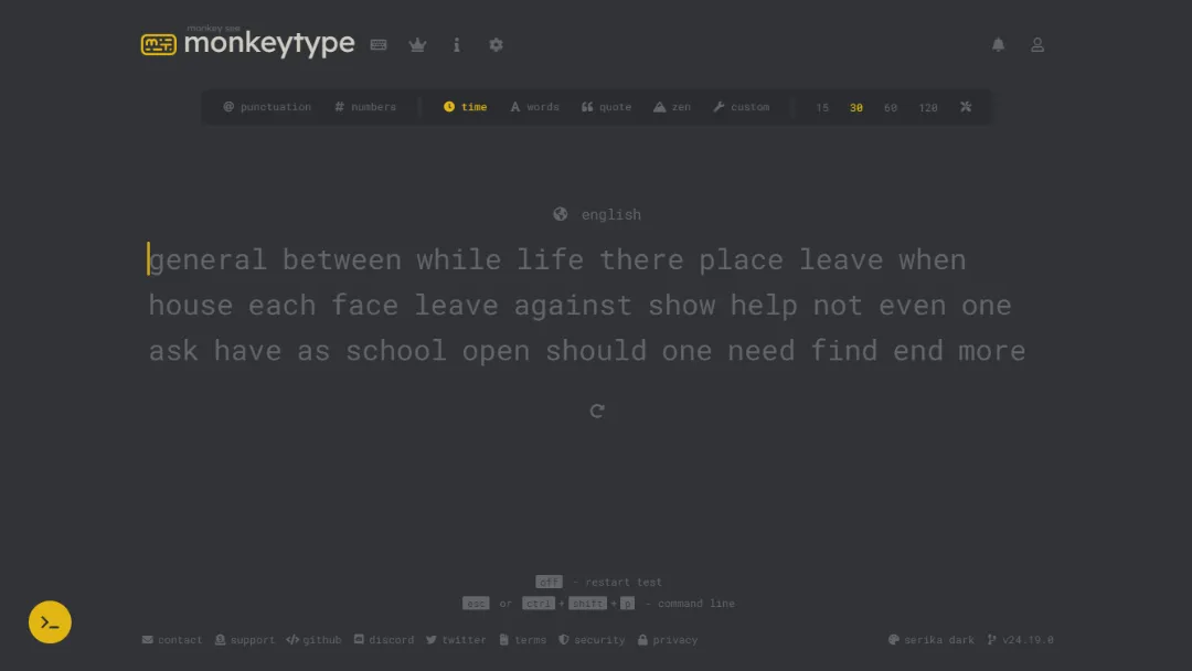 Monkeytype Screenshot