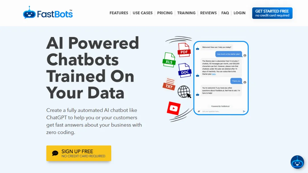 FastBots.ai Website Screenshot