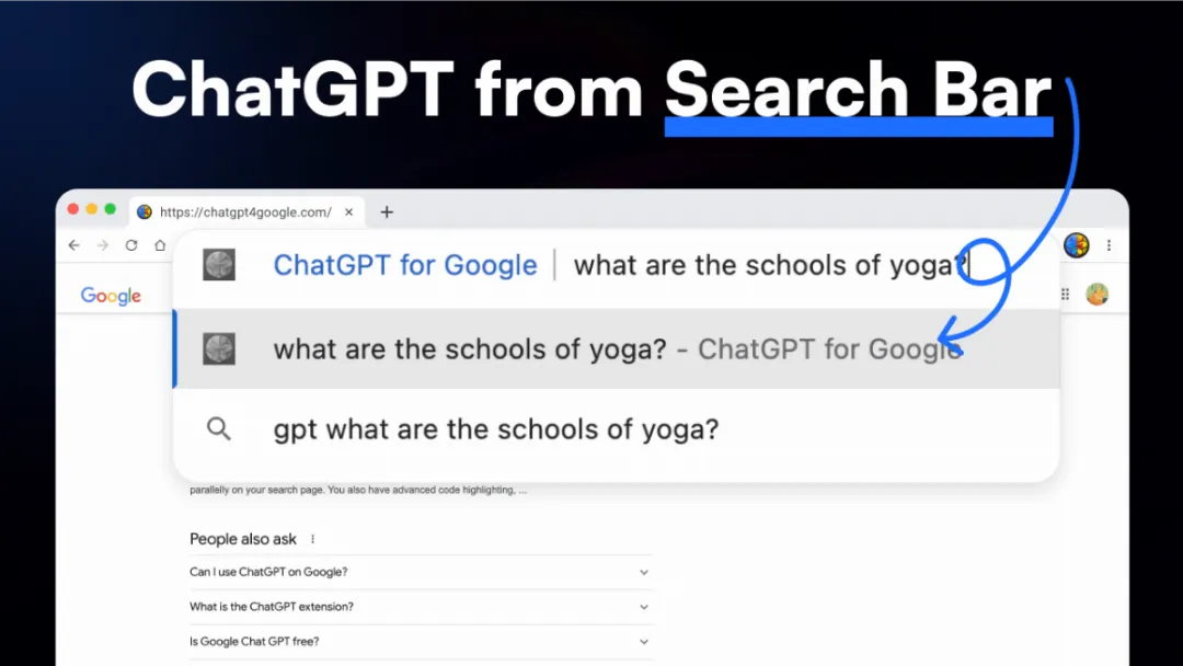 ChatGPT for Google Website Screenshot