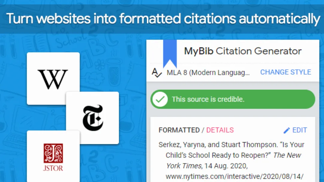 MyBib: Free Citation Generator Website Screenshot