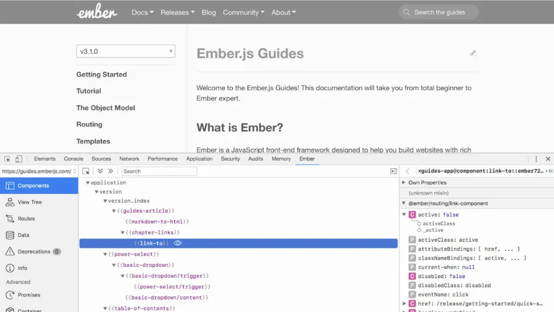 Ember Inspector Screenshot