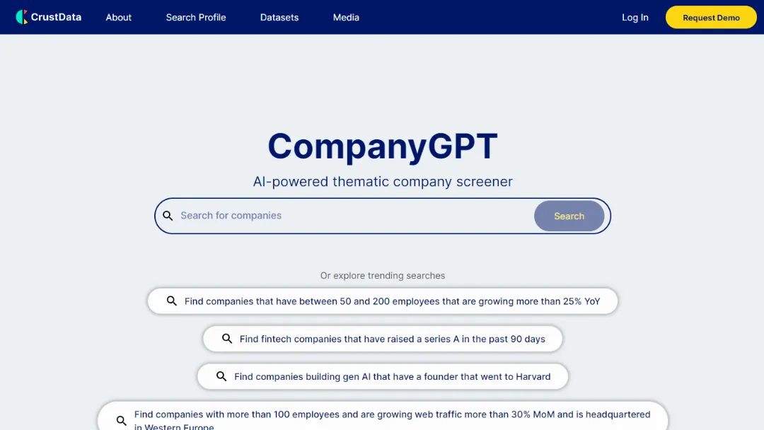 CompanyGPT Website Screenshot