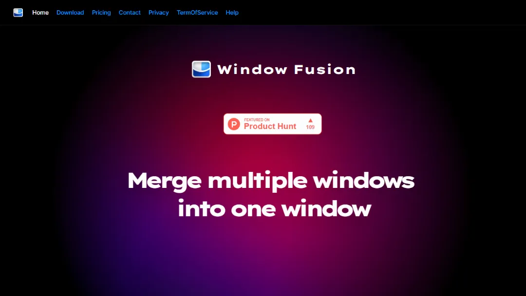 Window Fusion Website Screenshot