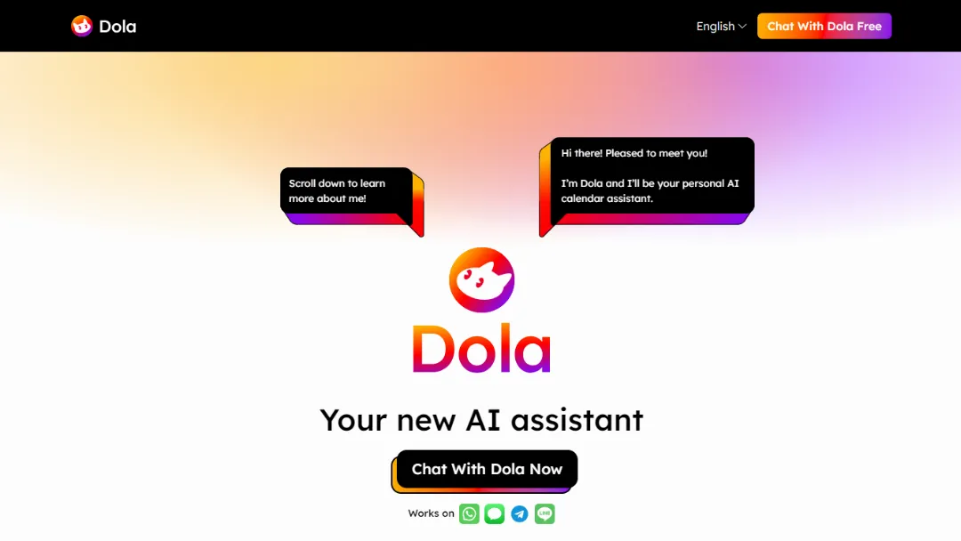 Dola AI Website Screenshot