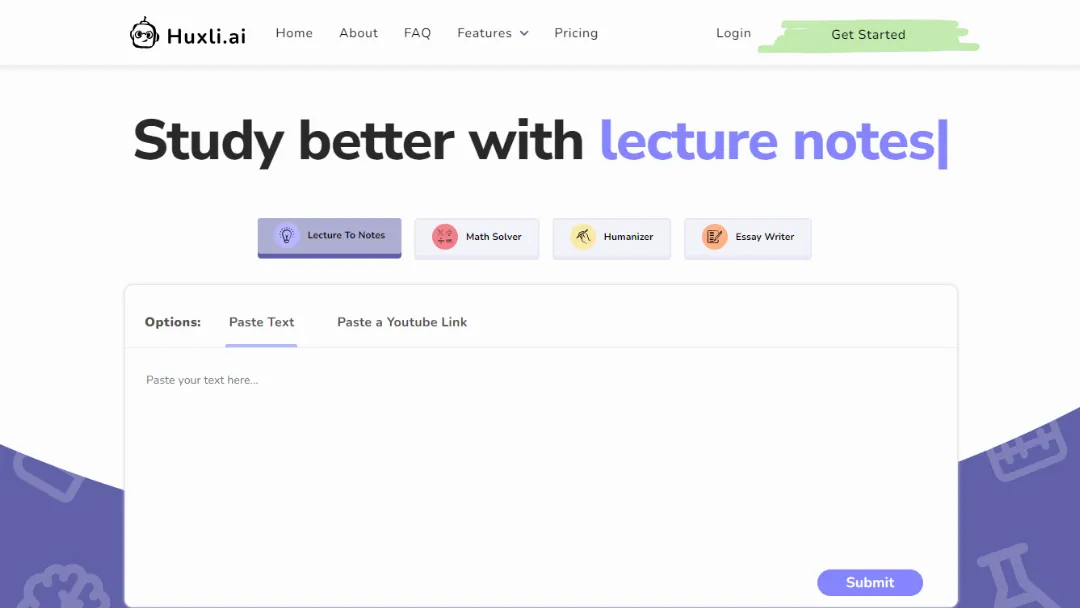 Huxli AI Website Screenshot