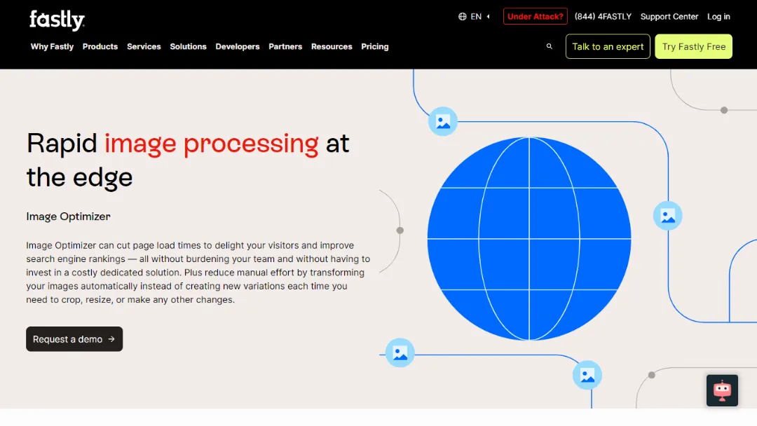 Fastly Image Optimization Website Screenshot