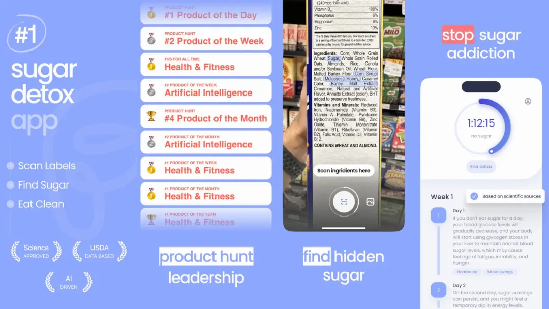 Sugar Free: Food Scanner Website Screenshot