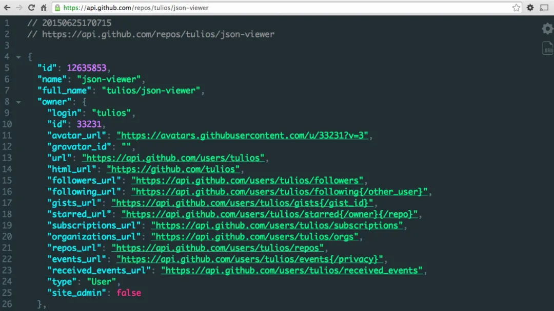 JSON Viewer Screenshot