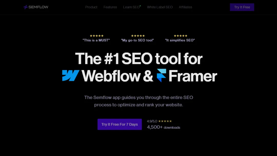 Semflow Website Screenshot