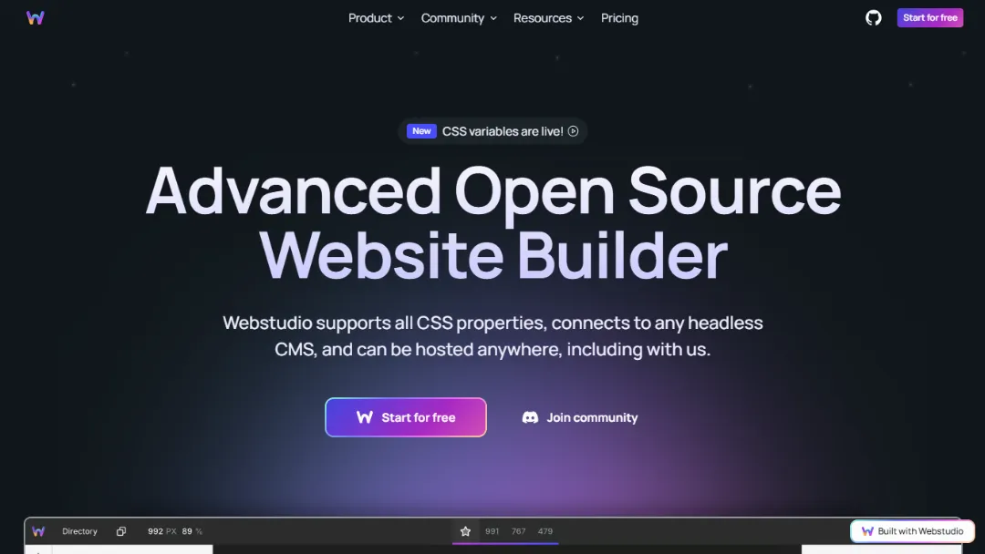 Web Studio Website Screenshot