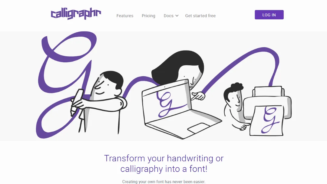 Calligraphr Website Screenshot