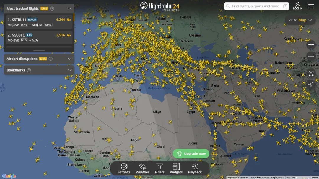 Flightradar24 Website Screenshot