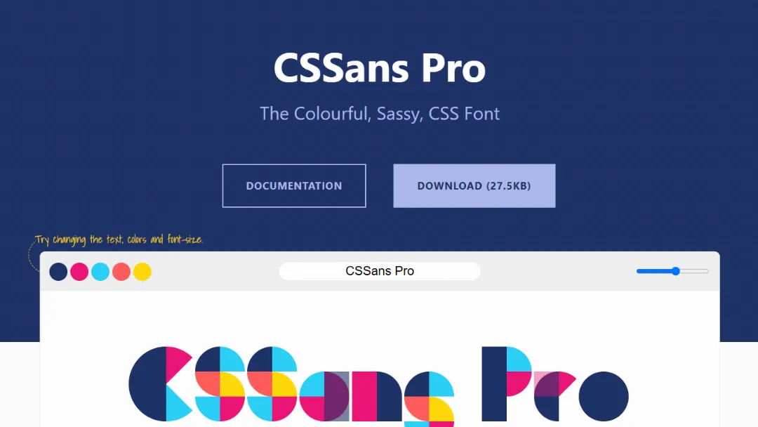 CSSans Pro Website Screenshot