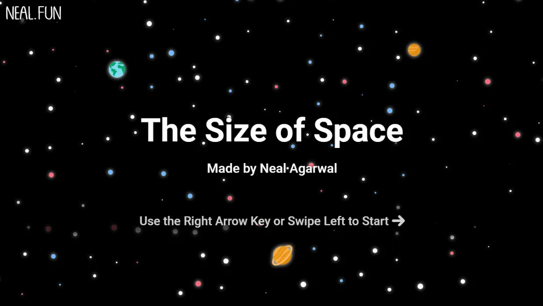 Size of Space Website Screenshot