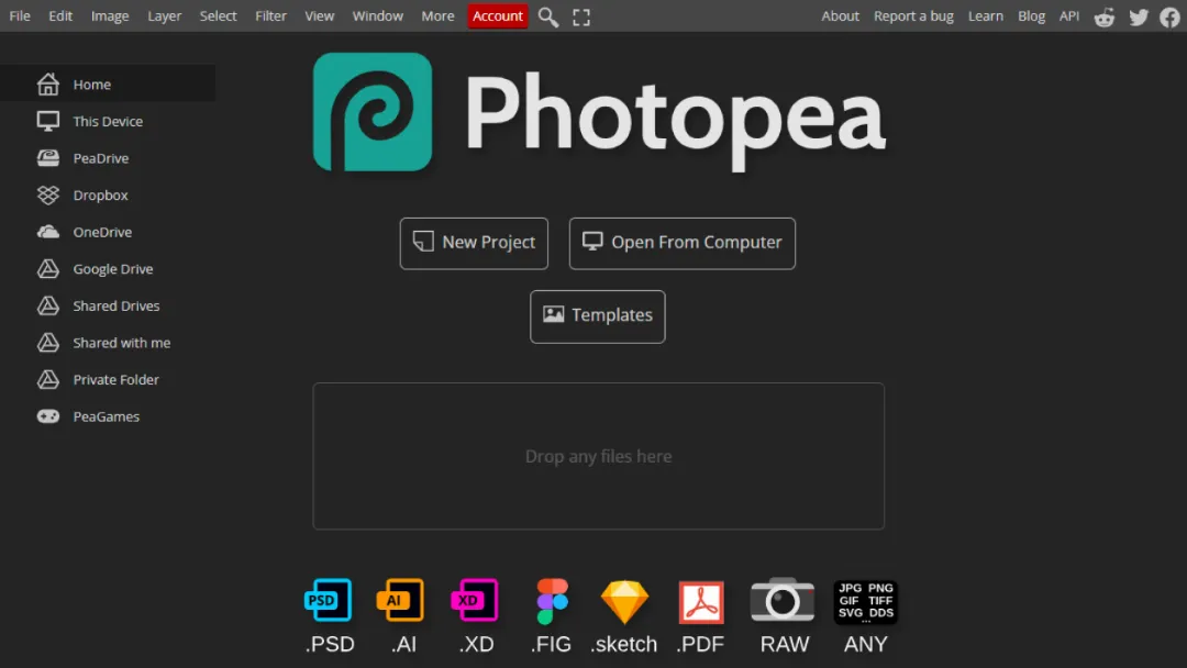 Photopea Website Screenshot