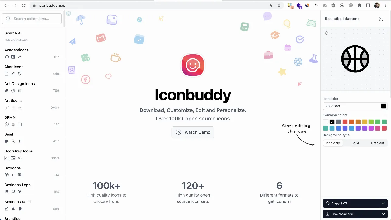 Iconbuddy Website Screenshot