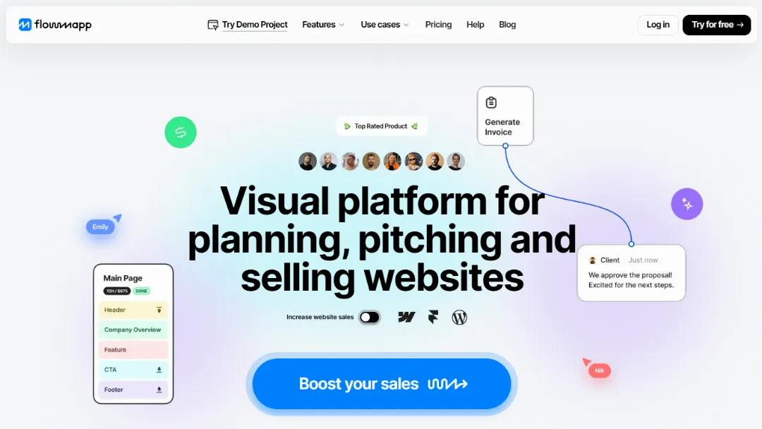 FlowMapp Website Screenshot