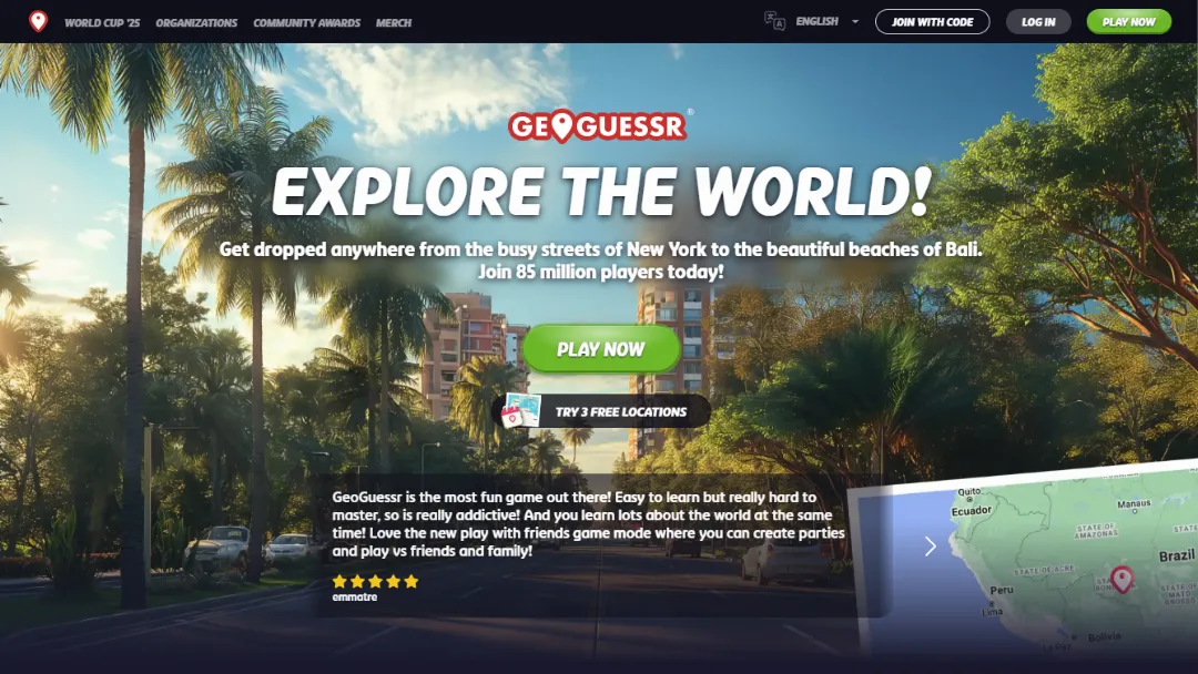 GeoGuessr Website Screenshot