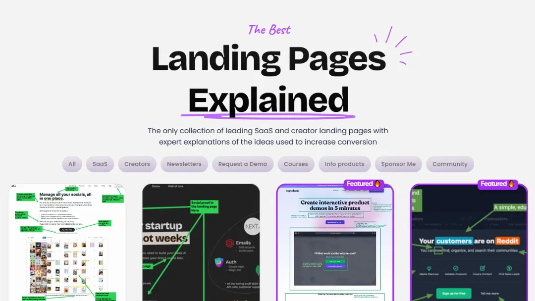 Landing Pages Explained Website Screenshot