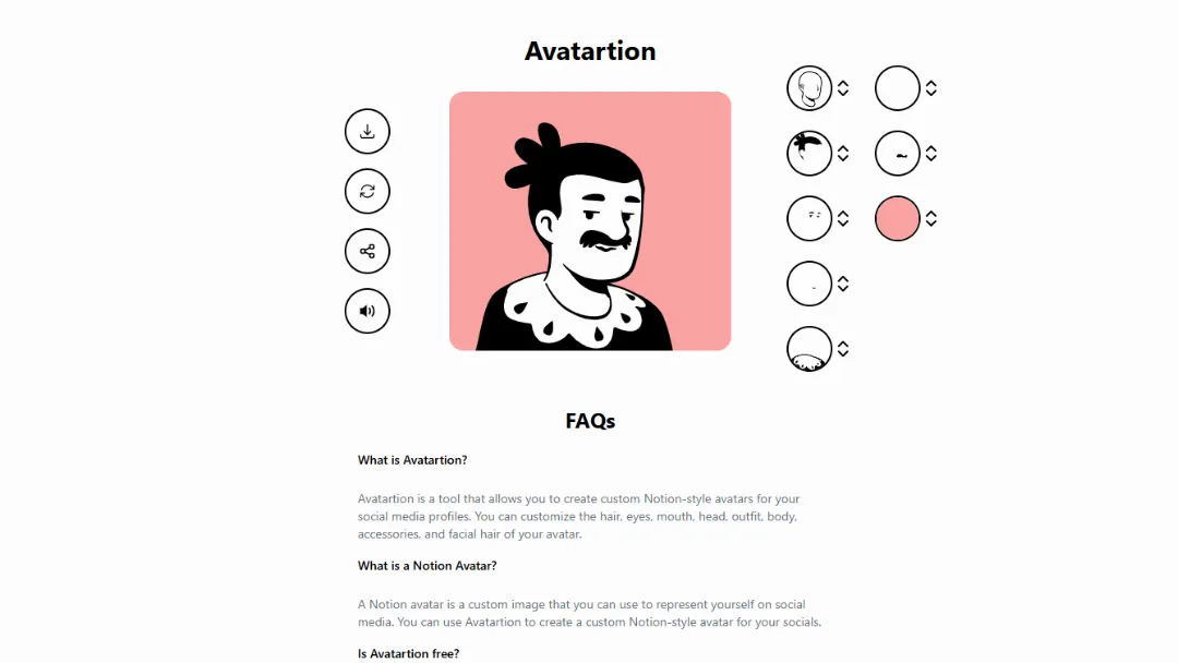 Avatartion Website Screenshot