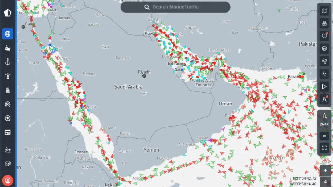 MarineTraffic Website Screenshot