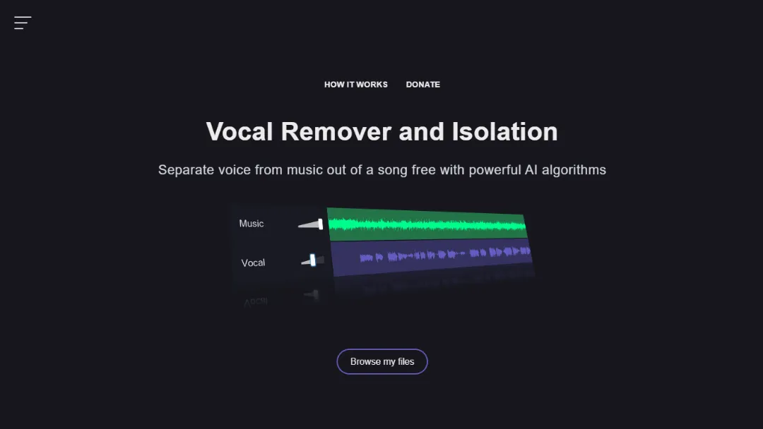 Vocal Remover Website Screenshot