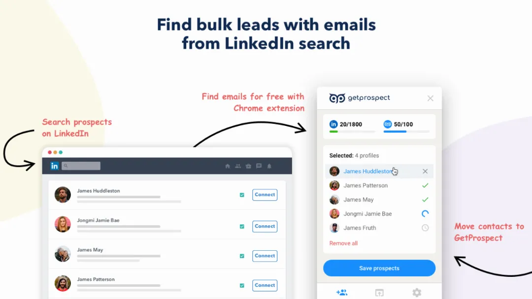 Email Finder - GetProspect Website Screenshot