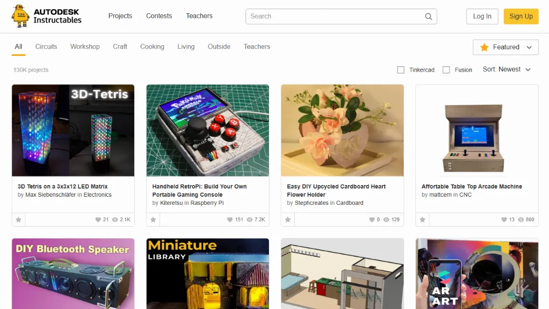 Instructables Website Screenshot