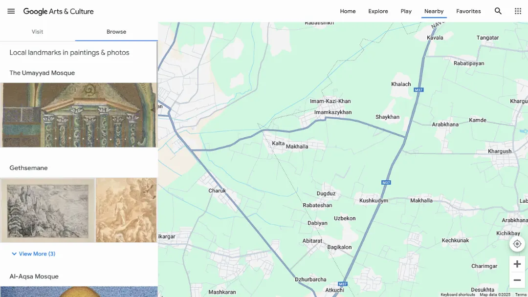Nearby — Google Arts & Culture Website Screenshot