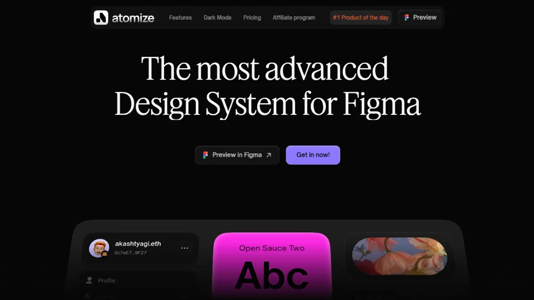 Atomize Design System Website Screenshot