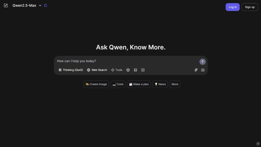 Qwen Chat Website Screenshot