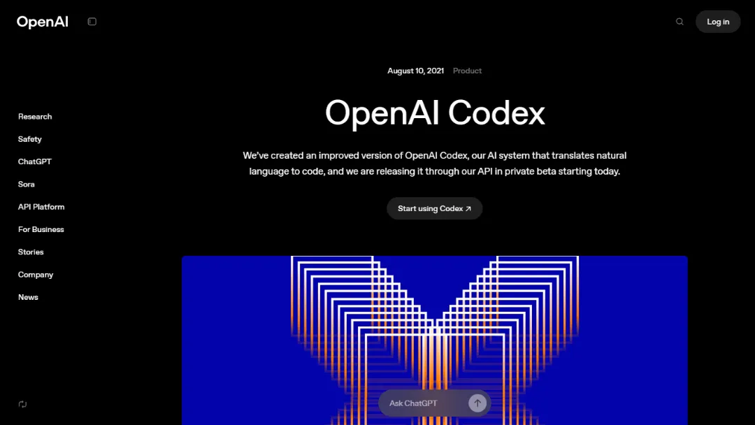 Codex by OpenAI Website Screenshot