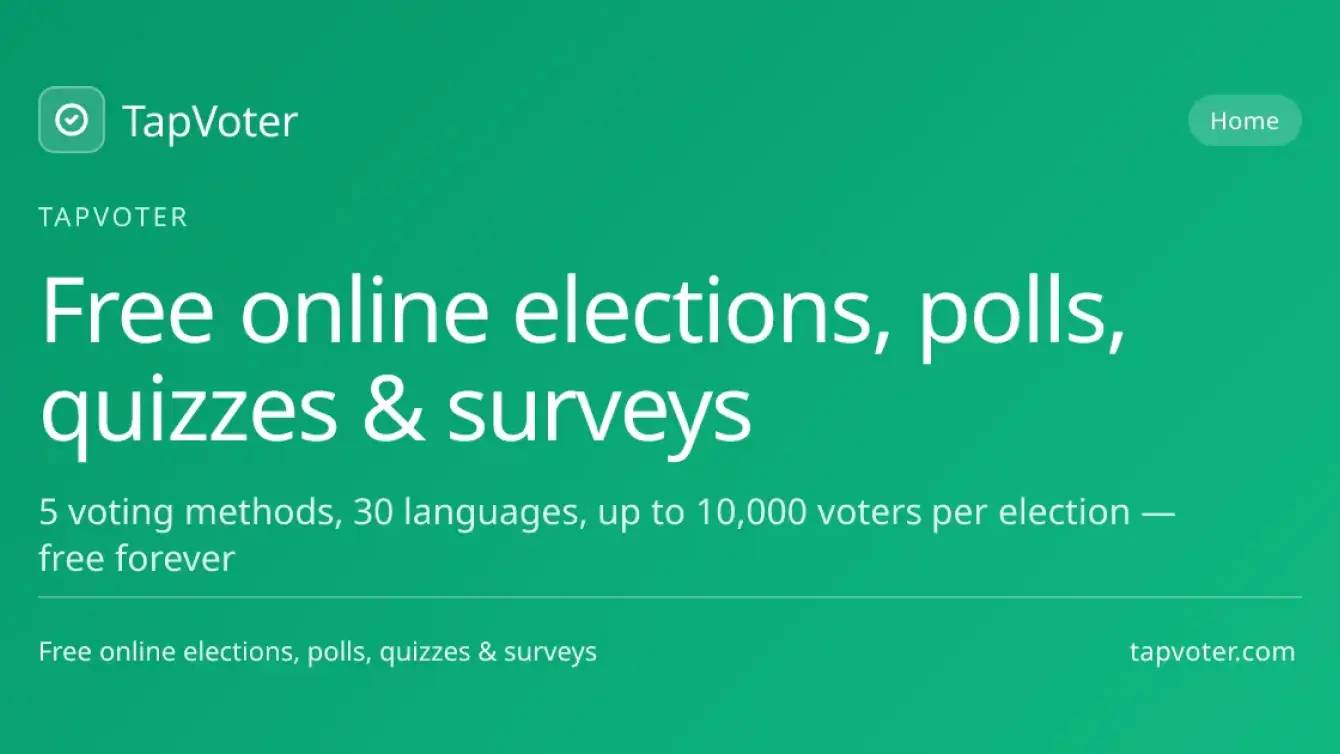 TapVoter Website Screenshot