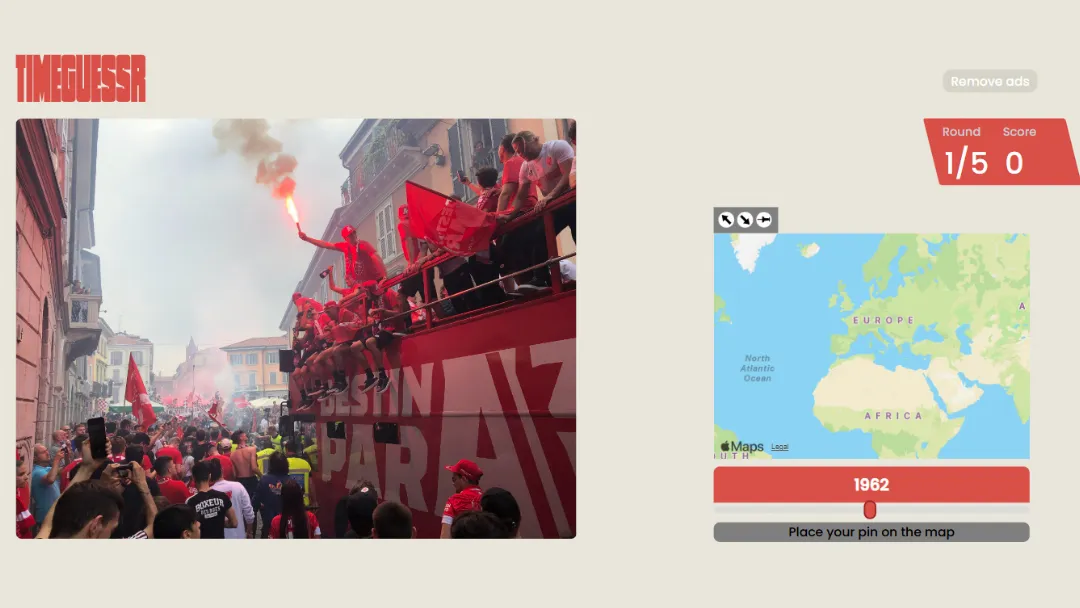 TimeGuessr Website Screenshot