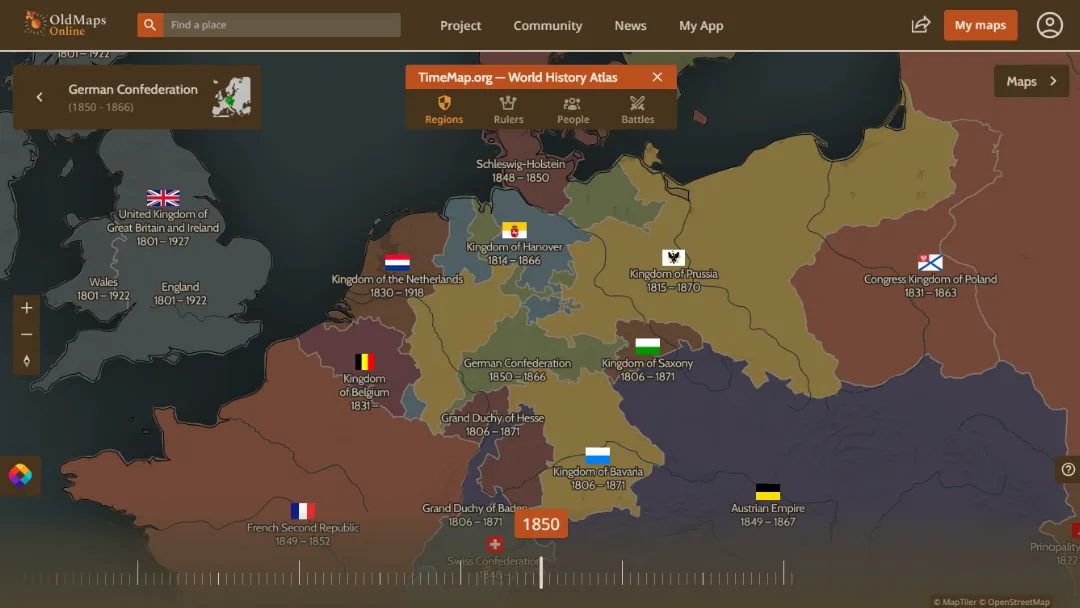 Old Maps Online Website Screenshot