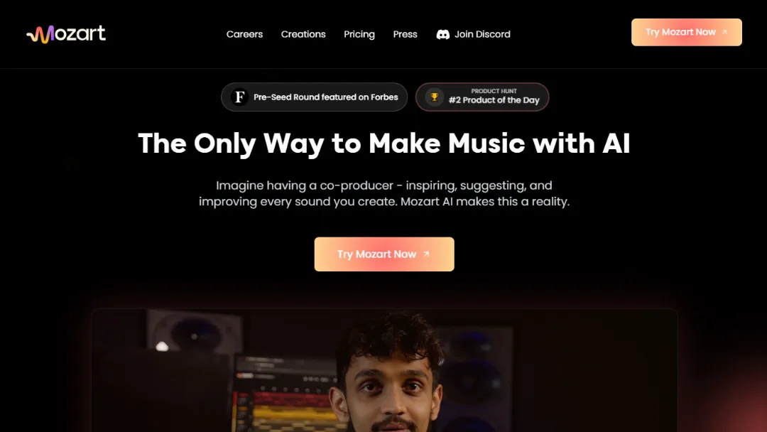 Mozart AI Website Screenshot