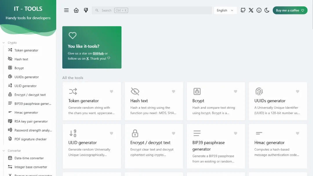 IT Tools Website Screenshot