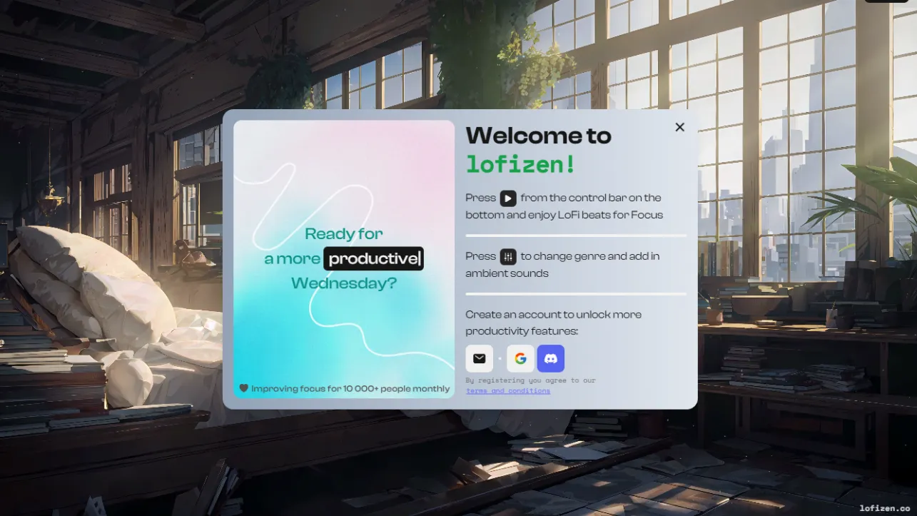 Lofizen Website Screenshot