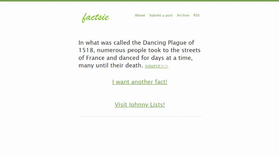 Factsie Website Screenshot