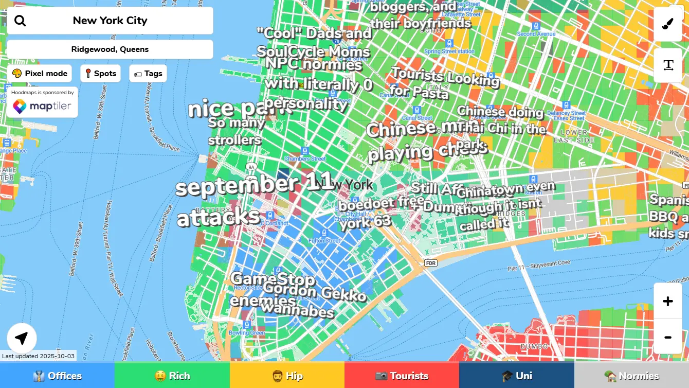 Hoodmaps Website Screenshot