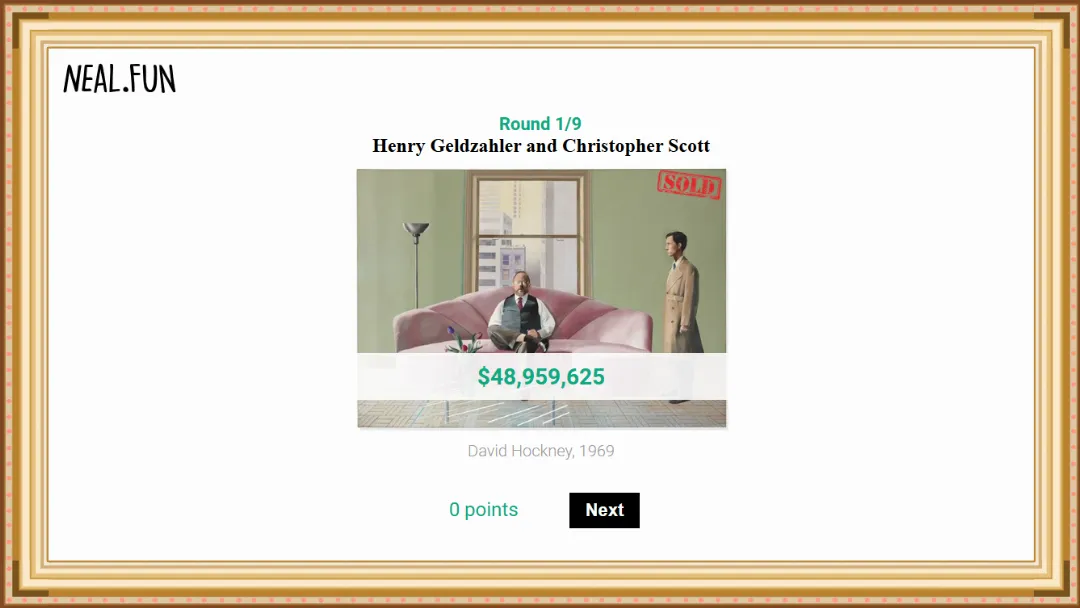 Neal.fun Auction Game Website Screenshot