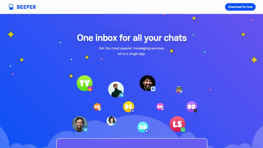 Beeper Website Screenshot