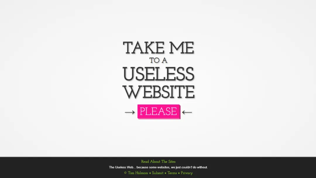 The Useless Web Website Screenshot