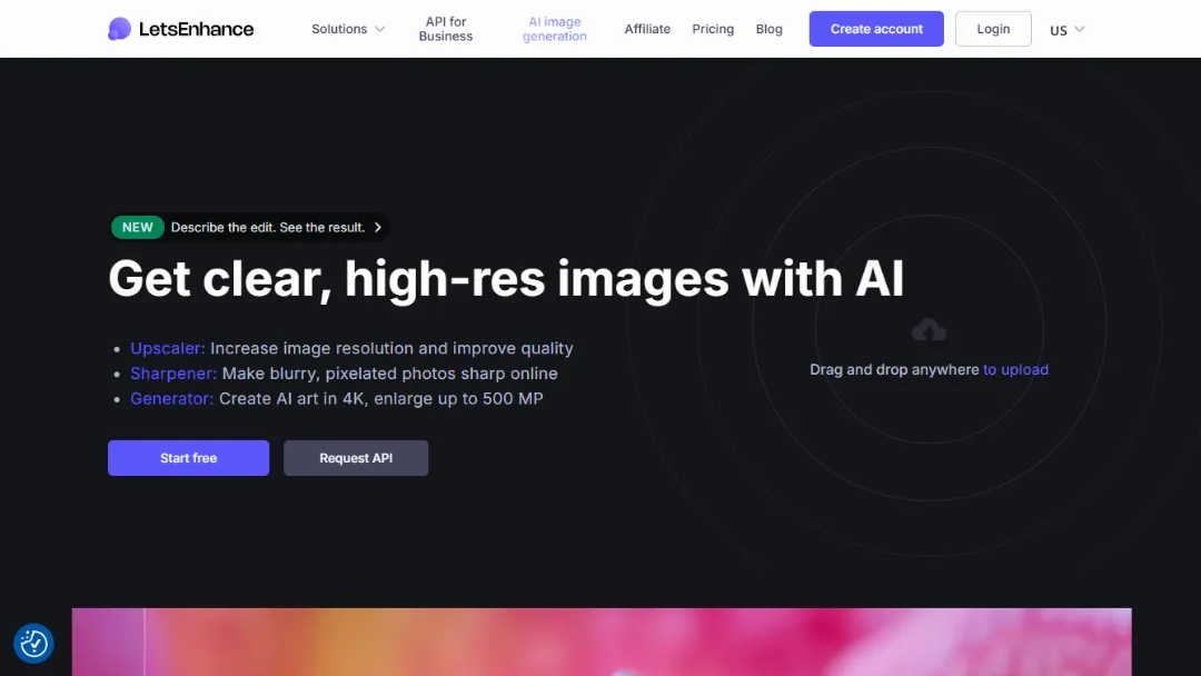 LetsEnhance Website Screenshot