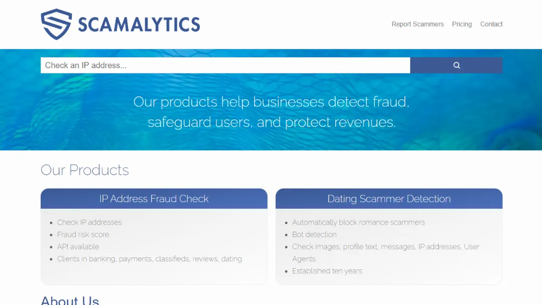 Scamalytics WebCurate Scamalytics WebCurate