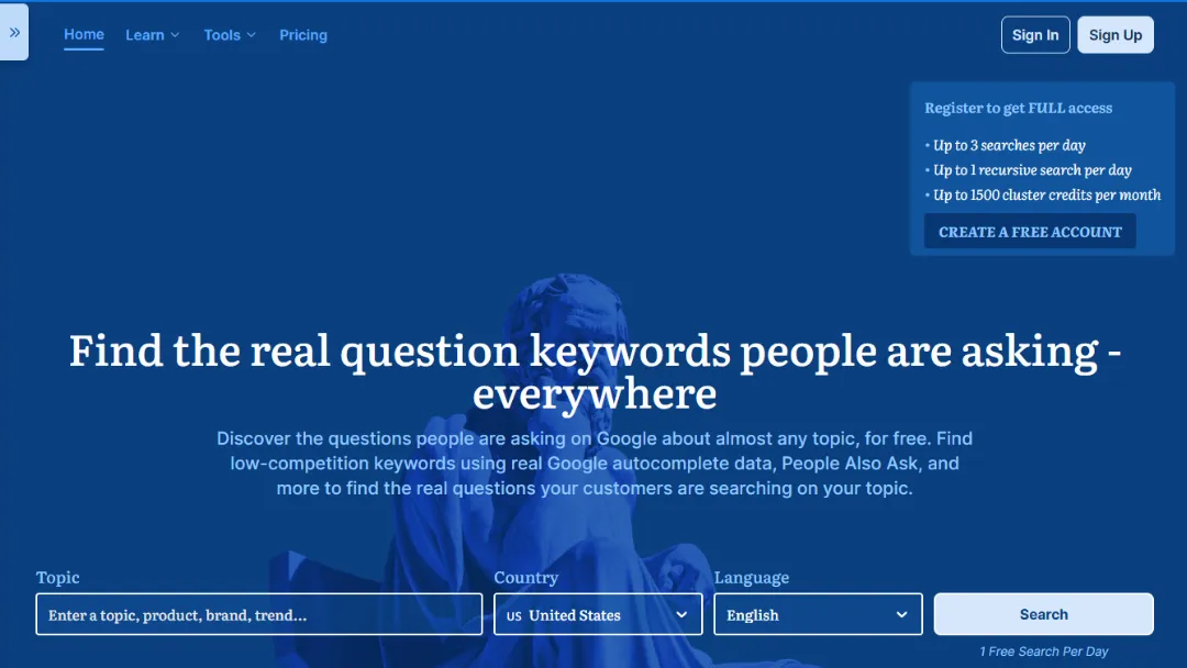 Answer Socrates Website Screenshot