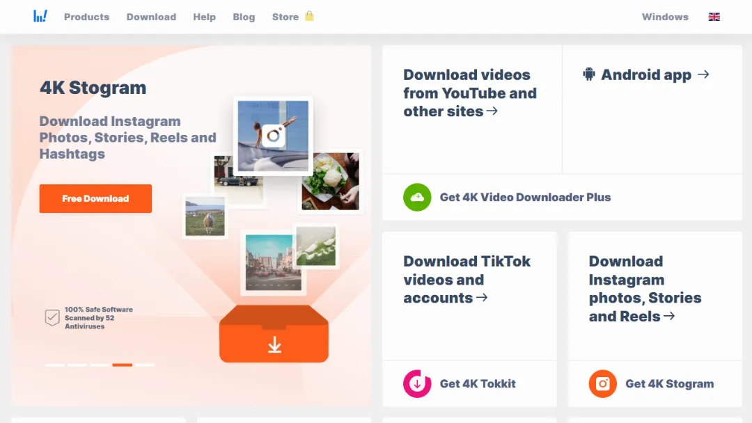 4K Download Website Screenshot