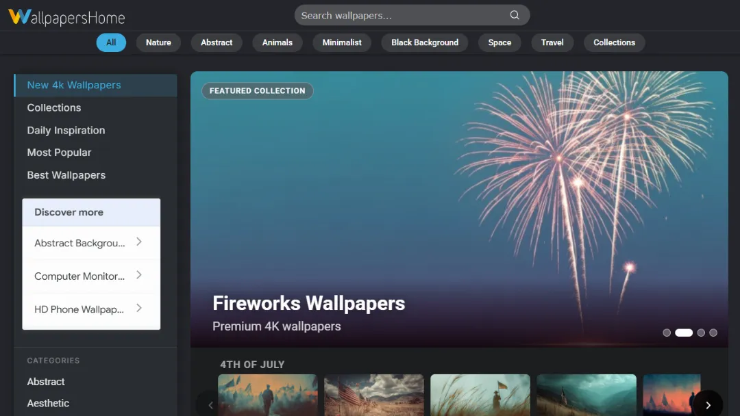 WallpapersHome Website Screenshot